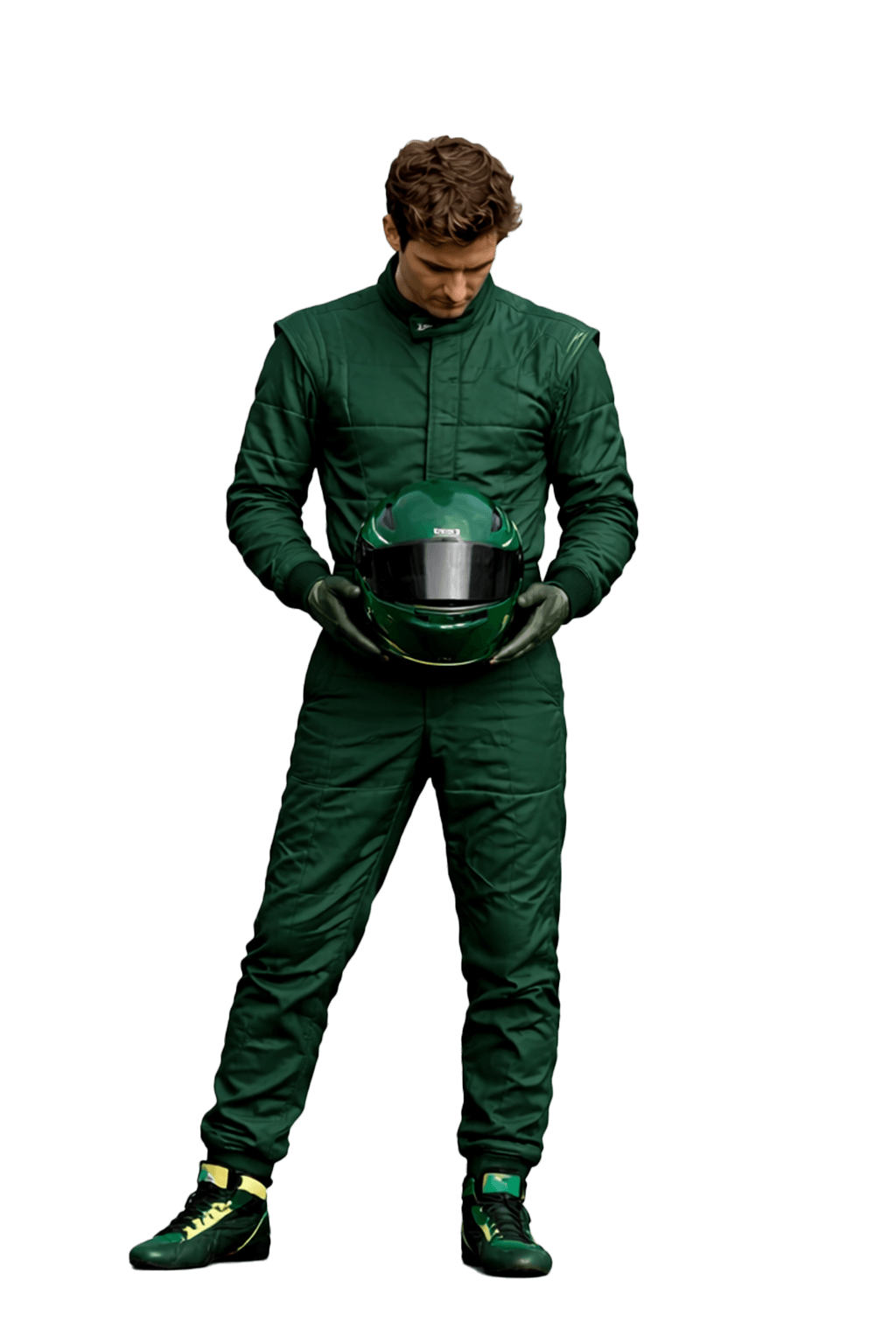 Aston Martin Formula 1 driver in race suit