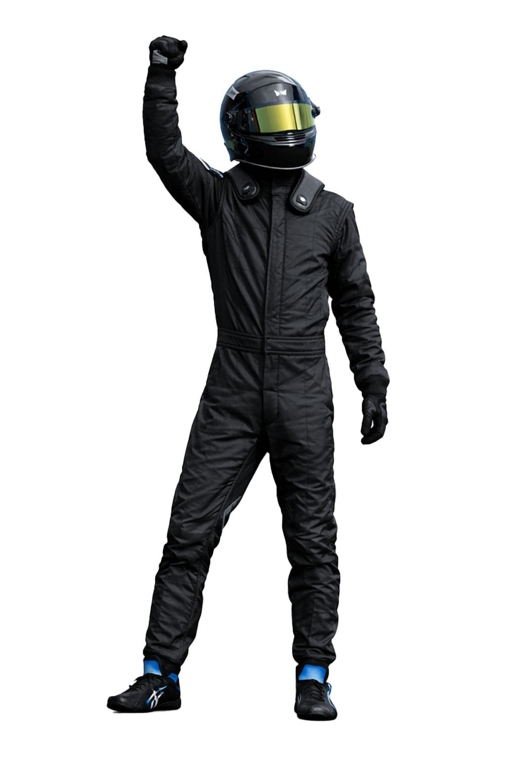 Mercedes Formula 1 driver in race suit
